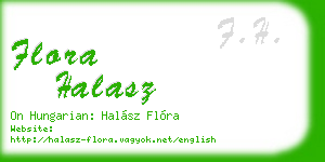 flora halasz business card